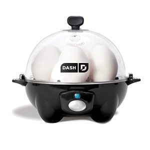 DASH Rapid Egg Cooker: 6 Egg Capacity Electric Egg Cooker for Hard Boiled Eggs, Poached Eggs, Scrambled Eggs, or Omelets with Auto Shut Off Feature – Black