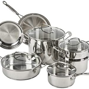 Cuisinart 11-Piece Cookware Set, Chef’s Classic Stainless Steel Collection 77-11G