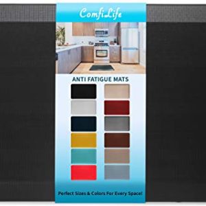 ComfiLife Anti Fatigue Floor Mat – 3/4 Inch Thick Perfect Kitchen Mat, Standing Desk Mat – Comfort at Home, Office, Garage – Durable – Stain Resistant – Non-Slip Bottom (20″ x 32″, Black)