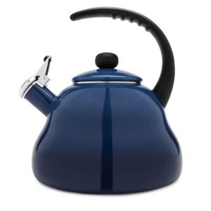Farberware Athena Kettle, Whistling Tea Kettle For All Stovetops, 18/8 Porcelain Enamel on Carbon Steel, Rust-Free Enamel Coating, BPA-Free Stay Cool Handle 3 Quarts (12 cups) Capacity (Blue Gradient)