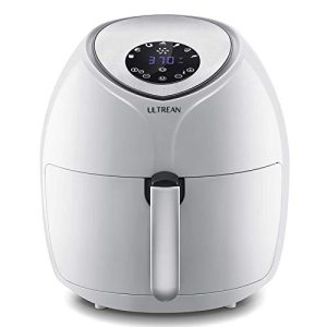 Ultrean Air Fryer 6 Quart, Large Family Size Electric Hot Airfryer XL Oven Oilless Cooker with 7 Presets, LCD Digital Touch Screen and Nonstick Detachable Basket,UL Certified,1700W (white)