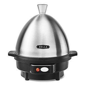 BELLA Rapid 7 Capacity Electric Egg Cooker for Hard Boiled, Poached, Scrambled or Omelets with with Auto Shut Off Feature, One Size, Stainless Steel