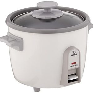 Zojirushi NHS-06 3-Cup (Uncooked) Rice Cooker, White (-WB)