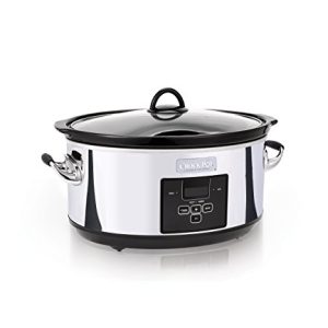 Crock-Pot 7 Quart Programmable Slow Cooker with Digital Timer, Food Warmer, Polished Platinum
