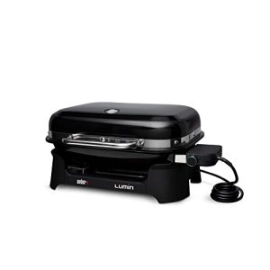 Weber Lumin Outdoor Electric Barbecue Grill, Black – Great Small Spaces such as Patios, Balconies, and Decks, Portable and Convenient