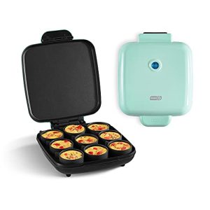 DASH Sous Vide Style Family Size Egg Bite Maker for Breakfast Bites, Sandwiches, Healthy Snacks or Desserts, Keto & Paleo Friendly (9 Servings), Aqua