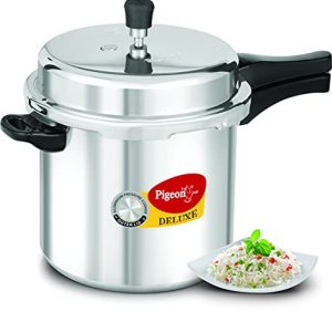 Pigeon 12 Qt Large Pressure Cooker For Parties, Olla de Presion, Engineered For Safety, Stove Top & Induction Compatible, Stovetop Indian Pressure Cooker, Large Instant Cooking Pot, 12 Liter