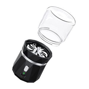 Mini Small Herb Grinder Electric Herb Grinder With USB-Rechargeable 1.7oz Glass Herb Chamber Spice Grinder Automatic Herb Grinder Size 2×3.5 inches