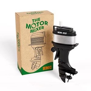 The Motor Mixer by HMC – Wind-Up Outboard Mini Boat Motor Coffee Mixer Novelty Beverage Stirrer for Cups, Mugs, & Glasses Unique Drink Mixing Gadget