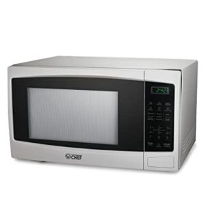 COMMERCIAL CHEF Small Microwave 1.1 Cu. Ft. Countertop Microwave with Digital Display, White Microwave & 10 Power Levels, Outstanding Portable Microwave with Convenient Push Button Door
