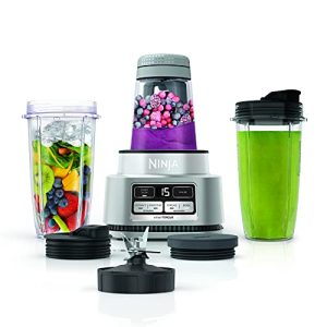 Ninja SS101 Foodi Smoothie Maker & Nutrient Extractor* 1200 WP, 6 Functions Smoothies, Extractions*, Spreads, smartTORQUE, 14-oz. Smoothie Maker, (2) To-Go Cups & Lids, Silver