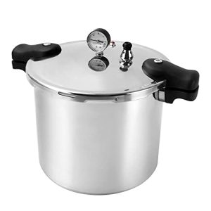 BreeRainz 23 Quart Pressure Cooker,11.2 psi Aluminum Pressure Canner for Canning w/Pressure Gauge for Home and Restaurant Steaming and Stewing(Silver)