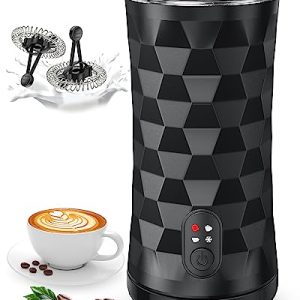 IPSHEA Milk Frother, Electric Milk Frother and Steamer, 4 IN 1 Hot & Cold Foam Maker with Temperature Control, Quiet Auto Milk Warmer for Coffee, Latte, Cappuccino, Hot Chocolates