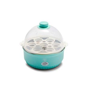 GreenLife Rapid Egg Cooker, 7 Egg Capacity for Hard Boiled, Poached, Scrambled and Omelet Tray, Easy One Switch, Dishwasher Safe Parts, BPA-Free, Turquoise