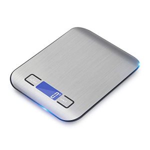 Digital-Scale-Kitchen, Digital Weight Grams and Ounces, 22lb Kitchen Scale 1g/0.05oz Precise Graduation for Cooking Baking and Weight Loss(Silver)