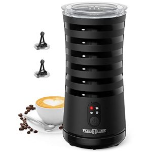 Paris Rhône 4-in-1 Milk Frother and Steamer, Non-Slip Stylish Design, Hot & Cold Milk Steamer with Temperature Control, Auto Shut-Off Frother for Coffee, Latte, Cappuccino, Macchiato