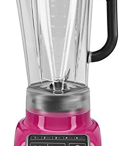 KitchenAid KSB1575CB 5-Speed Diamond Blender with 60-Ounce BPA-Free Pitcher – Cranberry