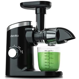 Juicer Machines, Aeitto Cold Press Juicer, Masticating Juicer, Celery Juicers, with Triple Modes,Reverse Function & Quiet Motor,Easy to Clean with Brush, Recipe for Vegetables And Fruits, Black