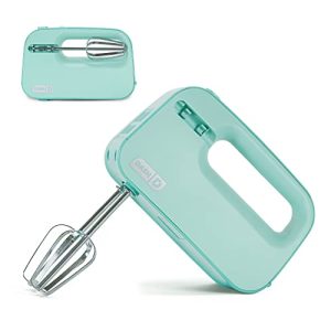 Dash SmartStore™ Compact Hand Mixer Electric for Whipping + Mixing Cookies, Brownies, Cakes, Dough, Batters, Meringues & More, 3 Speed, 150-Watt – Aqua