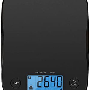 Etekcity Food Kitchen Scale, Digital Weight Grams and Oz for Cooking, Baking, Meal Prep, and Diet, Medium, Carbon Black