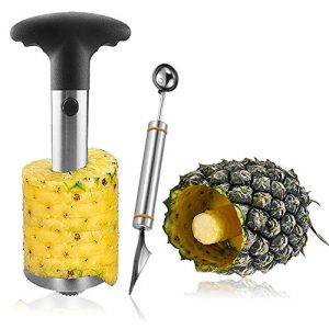 Pineapple Corer Peeler Safe Material Stainless Steel 430 Slicer Stem Remover – All in one Kitchen Gadget