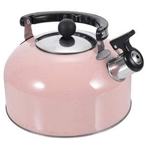 UPKOCH Whistle Sound Pot Pink Whistle Tea Pots for Loose Tea Portable Camping Stove Stovetop Water Kettle Coffee Kettle Convenient Pot Kettle Portable Teakettle Tea Kettle Pink