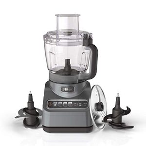 Ninja BN601 Professional Plus Food Processor 1000-Peak-Watts with Auto-iQ Preset Programs Chop Puree Dough Slice Shred with a 9-Cup Capacity and a Silver Stainless Finish (Renewed)