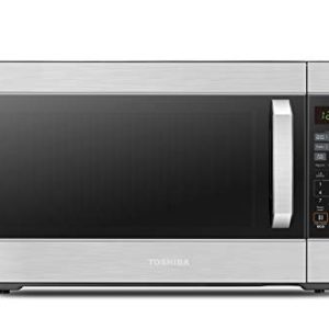 Toshiba ML-EM62P(SS) Large Countertop Microwave with Smart Sensor, 6 Menus, Auto Defrost, ECO Mode, Mute Option & 16.5″ Position Memory Turntable, 2.2 Cu Ft, 1200W, Stainless Steel