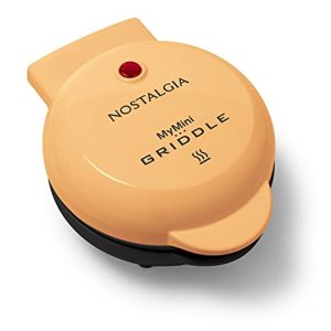 Nostalgia MyMini Personal Electric Griddle, Nonstick Griddle Perfect for Keto & Low-Carb Diets, Eggs, Omelets, Pancakes, Breakfast Sandwiches, Orange