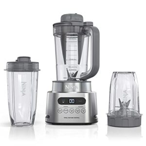 Ninja SS151 TWISTi Blender DUO, High-Speed 1600 WP Smoothie Maker & Nutrient Extractor* 5 Functions Smoothie, Spreads & More, smartTORQUE, 34-oz. Pitcher & (2) To-Go Cups, Gray