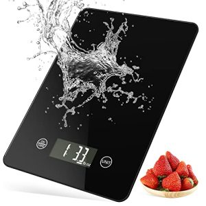 LAVANAVO Digital Food Kitchen Scale, 22lb Weight Multifunction Scale Measures in Grams and Ounces for Cooking Baking, 1g/0.1oz Precise Graduation, Stainless Steel and Tempered Glass…