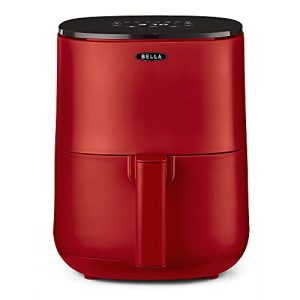 BELLA 2.9QT Touchscreen Air Fryer Oven and 5-in-1 Multicooker with Removable NonstickDishwasher Safe Crisping Tray and Basket, 1400 Watt Heating System, Matte Red