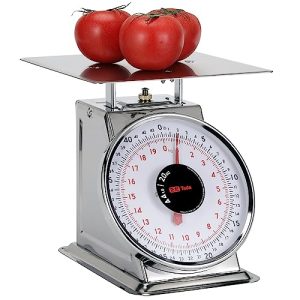 Tada 44 LBS Stainless Steel Mechanical Kitchen Scale Heavy Duty Portion-Control Food Scale Produce Scale with Stainless Steel Platform