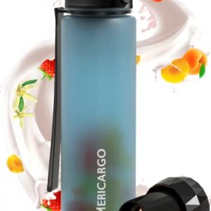 MERICARGO Portable Blender 32oz Large Capacity, Mini Blender for Shakes and Smoothies, Personal Blender with Rechargeable USB, Fresh Juice Blender with BPA Free Tritan Water Bottle, Blue