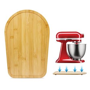 Bamboo Mixer Mat Slider Compatible with Tilt Head Kitchen aid 4.5-5 Qt Stand Mixer – Kitchen Countertop Storage Mover Sliding Caddy for Kitchen aid 4.5-5 Qt, Mixer Appliance Moving Tray
