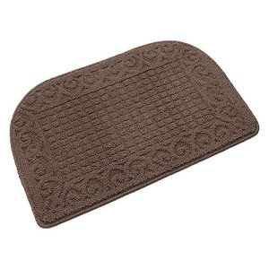 27X18 Inch Anti Fatigue Kitchen Rug Mats are Made of 100% Polypropylene Half Round Rug Cushion Specialized in Anti Slippery and Machine Washable (Brown 1 pc)