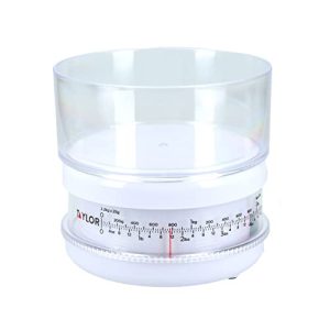 Taylor Compact Mechanical Kitchen Food Scales with Bowl, Highly Accurate with Tare Function and Precision, White Weighs 2.2 kg Capacity