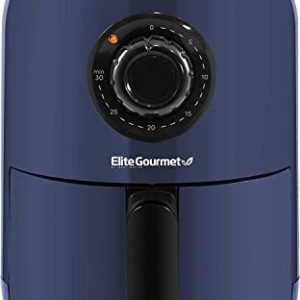 Elite Gourmet EAF1121BG Personal 1.1 Qt. Compact Space Saving Electric Hot Air Fryer Oil-Less Healthy Cooker, Timer & Temperature Controls, 1000W