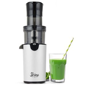Shine SJX-1 Easy Cold Press Juicer with XL Feed Chute and Compact Body, White