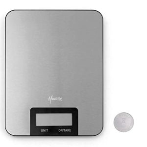 HomRe Stainless Steel Digital Kitchen Scale,LCD Display Shows in g / oz / lb:oz / ml / fl.oz ,Great for Baking,Cooking,Keto and Meal prep