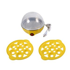 Sugoyi Egg Cooker, 2Colors 220V Multi-Functional Double-Layer Electric Eggs Boiler Cooker Steamer Home Kitchen Use(Yellow)