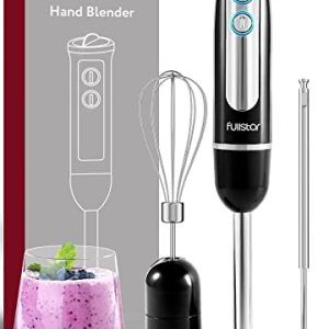 Immersion Blender, Hand Blender Electric, 3-in-1 Immersion Blender Handheld, 9-Speed, 500W Handheld Blender – Hand Blenders Immersion, Hand Mixer Electric Blenders for Kitchen, Smoothie Blender Black