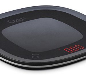 Ozeri Touch Waterproof Digital Kitchen Scale Washable and Submersible, Small, Black