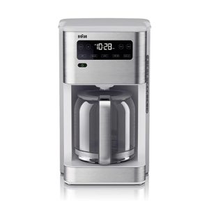 Braun PureFlavor 14-Cup Coffee Maker, White – Fast Brew System & Four Brew Options – 24-Hour Programmable Timer & 4-Hour Warming Plate – Dishwasher Safe