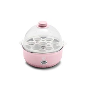 GreenLife Rapid Egg Cooker, 7 Egg Capacity for Hard Boiled, Poached, Scrambled and Omelet Tray, Easy One Switch, Dishwasher Safe Parts, BPA-Free, Pink