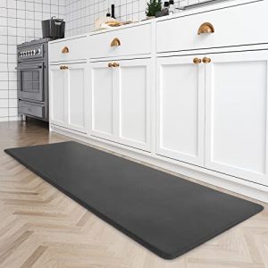 Kitchen Mats for Floor Anti Fatigue, Kitchen Rug 1/2 inch Thick, Non-Slip Extra Support Standing Pad Black