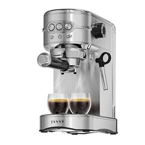 JASSY Espresso Coffee Machines 20 Bar Latte Machine with Milk Frother for Espresso/Cappuccino/Latte/Mocha for Home Brewing with 35 oz Removable Water Tank/1450W