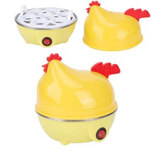 Luqeeg Rapid Egg Cooker, 7 Egg Capacity Electric Egg Cooker, Multifunction Chicken Shape Rapid Egg Boiler for Hard Boiled Eggs, Poached Eggs with Auto Shut Off Feature