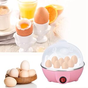 Rapid Egg Cooker, Egg Capacity Electric Egg Cooker Anti Dry Burning Automatic Power Off Egg Poachfor Hard Boiled Eggs, Poached Eggs, Scrambled Eggs, or Omelets (PINKS single layer EU PLUG)