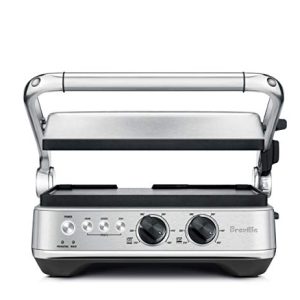Breville BGR700BSS the Sear and Press countertop electric grill, Medium, Brushed Stainless Steel